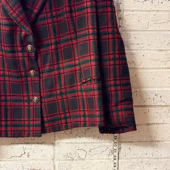 ✨ Pendleton Classic Wool Blazer – Size 16 – Red & Green Tartan Plaid ✨ - Picture 4 of 10